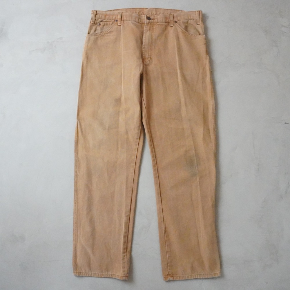 Vintage Dickies Carpenter Pants 38x34 Mens Tan Brown Duck Canvas Work Skater